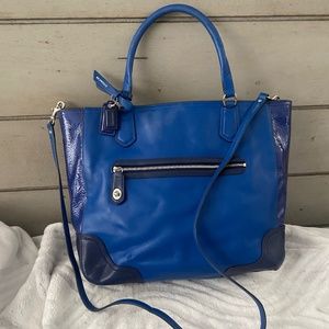 Royal Blue leather Coach bag
